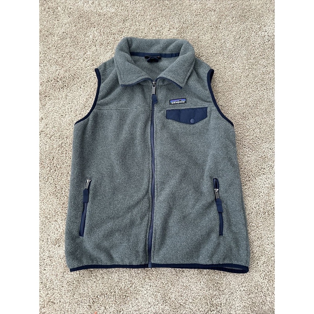 Patagonia Synchilla Vest Jacket Womens Medium Gray Fleece Sleeveless